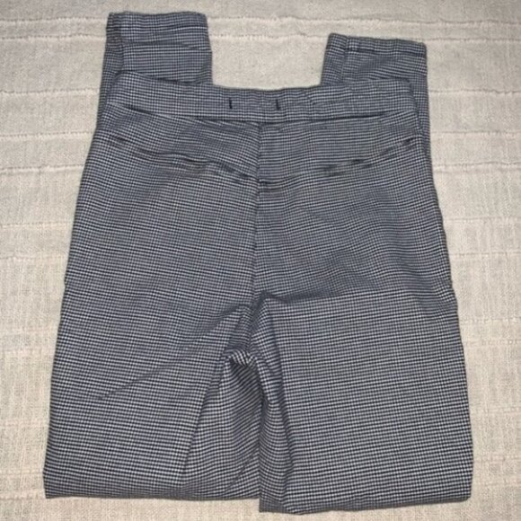 FREE PEOPLE SKINNY BLACK & WHITE PLAID HIGH-WAISTED JEANS - Picture 3 of 6